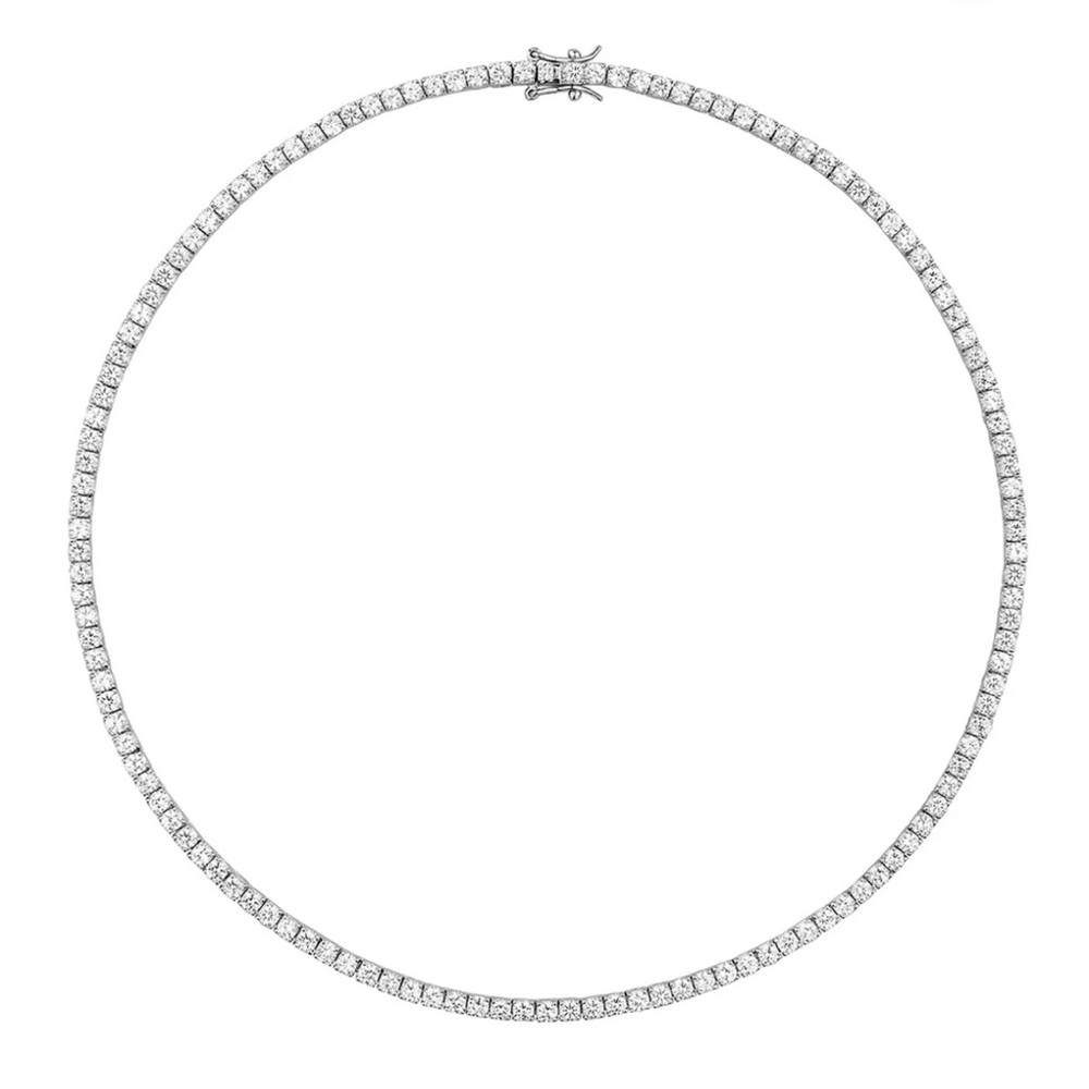 DORSEY MOSS RIVIÈRE NECKLACE IN 3MM LAB WHITE SAPPHIRE